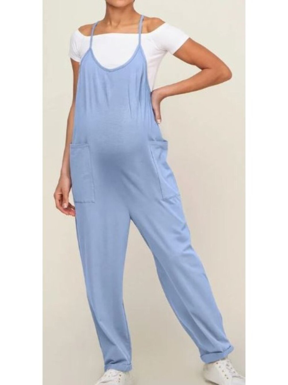 Lahloya Oversized Jumpsuit Women Size Small New Maternity & Postpartum Blue